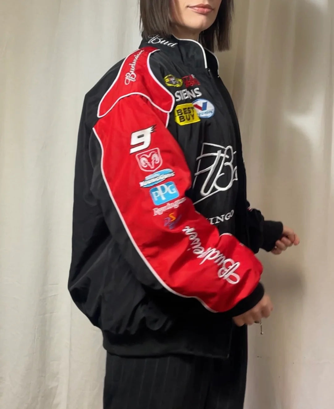 Red/Black Budweiser Nascar Racing Jacket