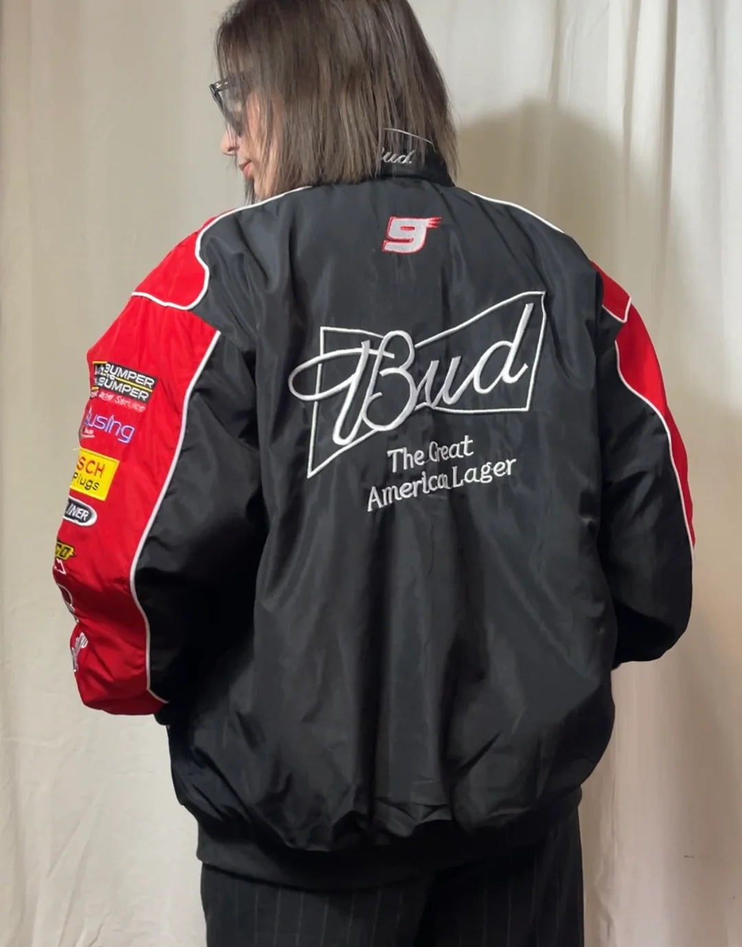 Red/Black Budweiser Nascar Racing Jacket