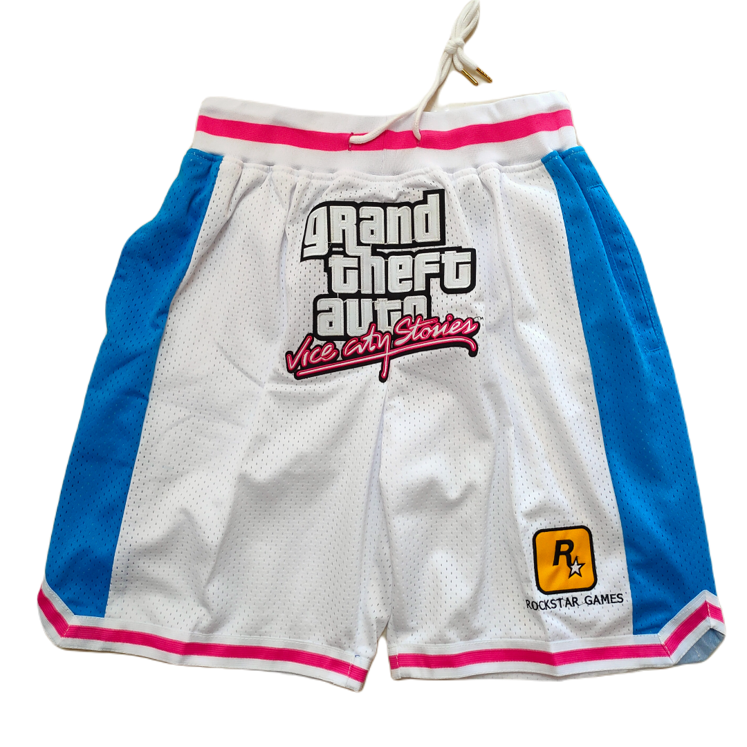 NBA x GTA "Vice City Stories" White Shorts